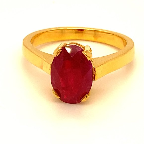 GIA Certified Ruby 2.57ct Solid 18K Gold Ring - Picture 1 of 9